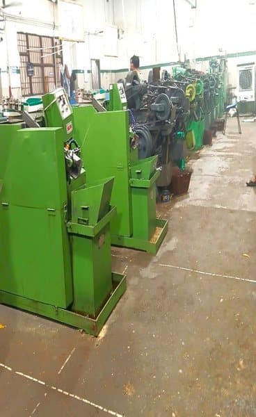 Row of forming machines